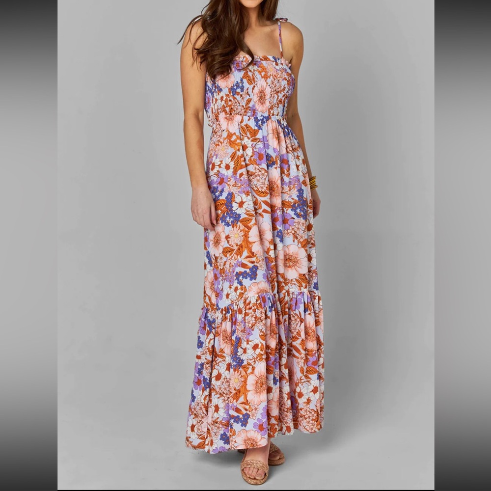 NWT Buddy Love Tie Shoulder Maxi Dress size large